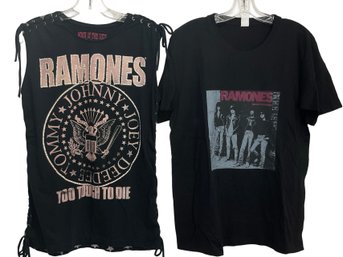 Pair Of Ramones T-shirts Size M