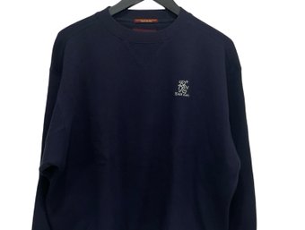 Elandale Navy Cotton Golf Sweatshirt Size L