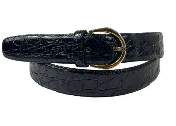 De Vecchi Caiman Crocodile Leather Belt