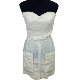 Pasargada Linen Strapless Dress Size 42