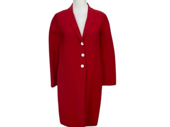 Oscar De La Renta Long Red Jacket