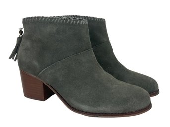 Toms Gray Suede Ankle Boots Size 7.5