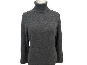 Ann Taylor Black Lambswool Blend Sweater Size L