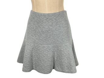 Ann Taylor LOFT Grey Cotton Blend Elastic Waist Skirt - Size L