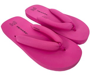Primark Hot Pink Flipflops Size 7/8 NEW