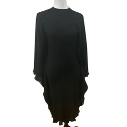 Beautiful Black Silk Cap Top Dress