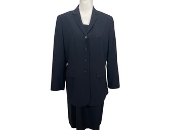 Ann Taylor Blue Pinstripe Dress And Jacket Size 14
