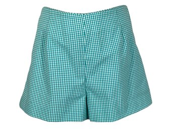 Blue Gingham Shorts By Compagnie Internationale Express - Size 11/12