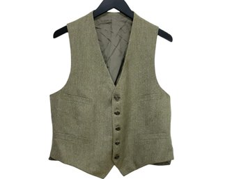 Wool Mens Vest With Blue