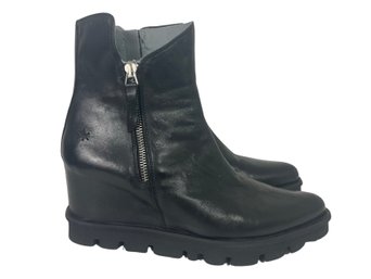 Patrizia Bonfanti Black Leather Boots Size 38