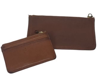 Vintage Coach Brown Zipper Pouches