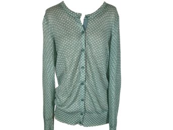 LOFT Green Long Sleeve Button Down Sweater