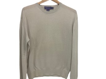 Ralph Lauren Purple Label Striped Cashmere Blend Sweater