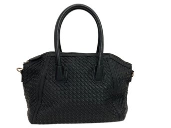 Moda Luxe Black Weave Handbag