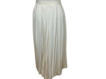 Donna Karan New York Ivory Silk Pleat Skirt Size 6