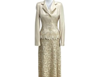 Rhonda Baum Couture Elegant Beaded Evening Jacket And Gown