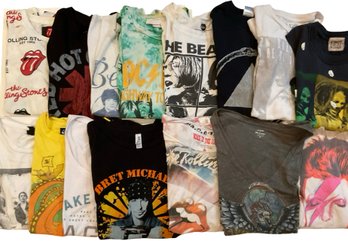 Collection Of Band T-shirts Beatles, Rolling Stones, Van Halen, Eagles