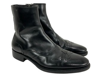 Louis Vuitton Mens Black Leather Boots Size 6.5