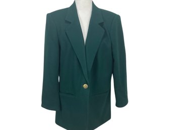 Sag Harbor Green Wool Jacket Size 12