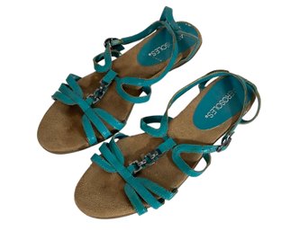 Aerosoles Blue Strappy Sandals - Size 7.5
