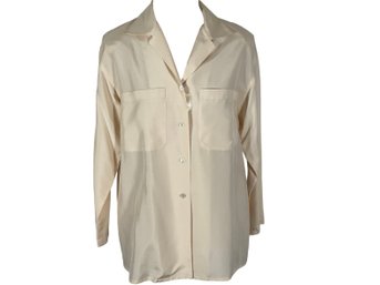 Bermuda Shop Silk Button-down Top