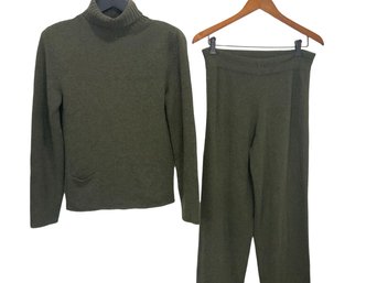 Janet Brown Green Cashmere Too And Pants Size 42