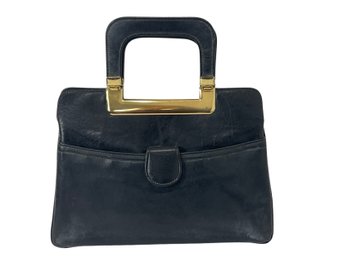 Vintage Black Handbag With Handle