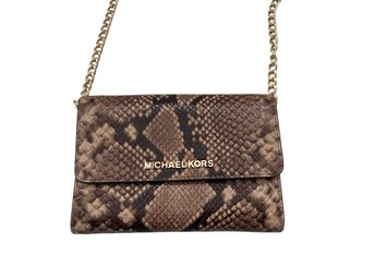 Michael Kors Embossed Leather Crossbody Wallet