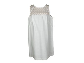 Ann Taylor LOFT White Cotton Sleeveless Dress - Size 16