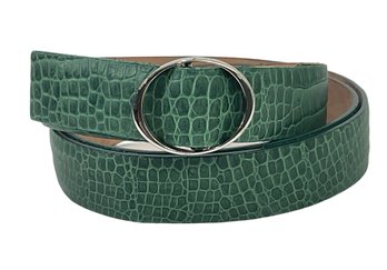 Audrey Talbott Green Leather Belt Size L