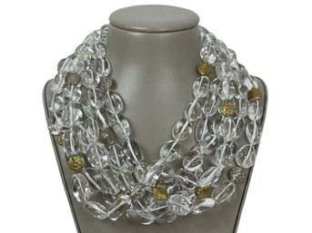 Six Strand Glass Bead Necklace