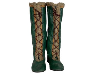 Santini E Dominici Leather Lace Up Boots - Size 7
