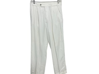 Giorgio Armani Mens White Cotton Pants Size 36