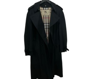 Burberry London Black Overcoat Size 36R