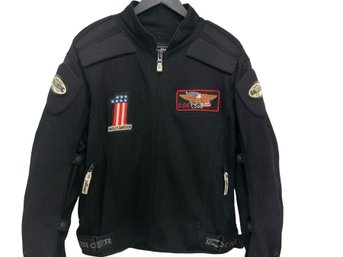 Joe Rocket Ballistic Series Motorcycle With Harley Patches Jacket Size L