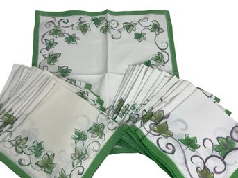 Ivy Design Painted Dinner And Lunch Napkins Set Of 42 Napkins