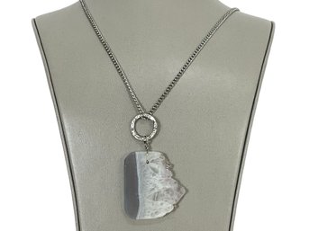 Cut Quartz Pendant Necklace