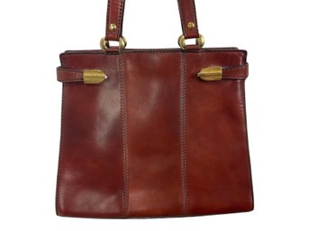 Cognac Leather Handbag