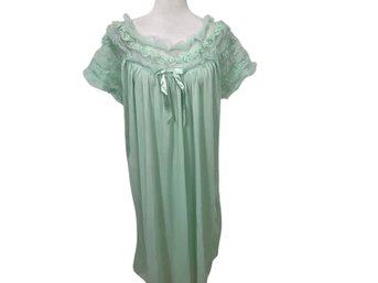 Vintage Green Shift Nightgown Size 44