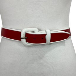 Carolina Herrera Red & White Belt