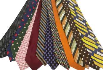 12 Vintage Mens Silk Wide Ties Berdgorf Goodman, Rykiel Homme, Bonwit Teller, Olg Cassini Field Brothers