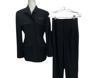 Black Jacket & Pants Suit