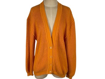 Bottega Veneta Orange Cotton Cardigan - Size M
