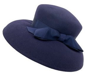 Suzanne Couture Millinery Blue Hat