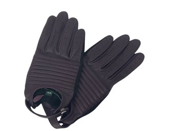 Lauren Ralph Lauren Purple Leather Gloves Size M