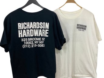 Pair Black And White Richardson Hardware T-shirts