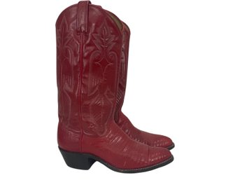 Dan Post Red Cowboy Boots Womans Size 6M