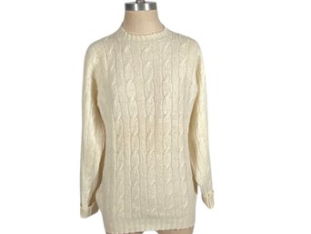 Burberrys Scottish Shetland Wool Cable Knit Sweater