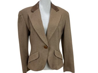 Mark Eisenhower Wool Herringbone Blazer Size 8