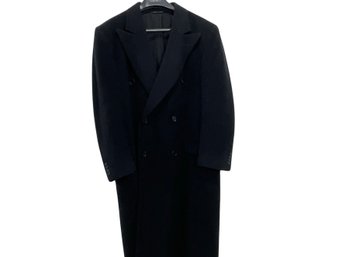 Canoli Mens Black Wool Coat